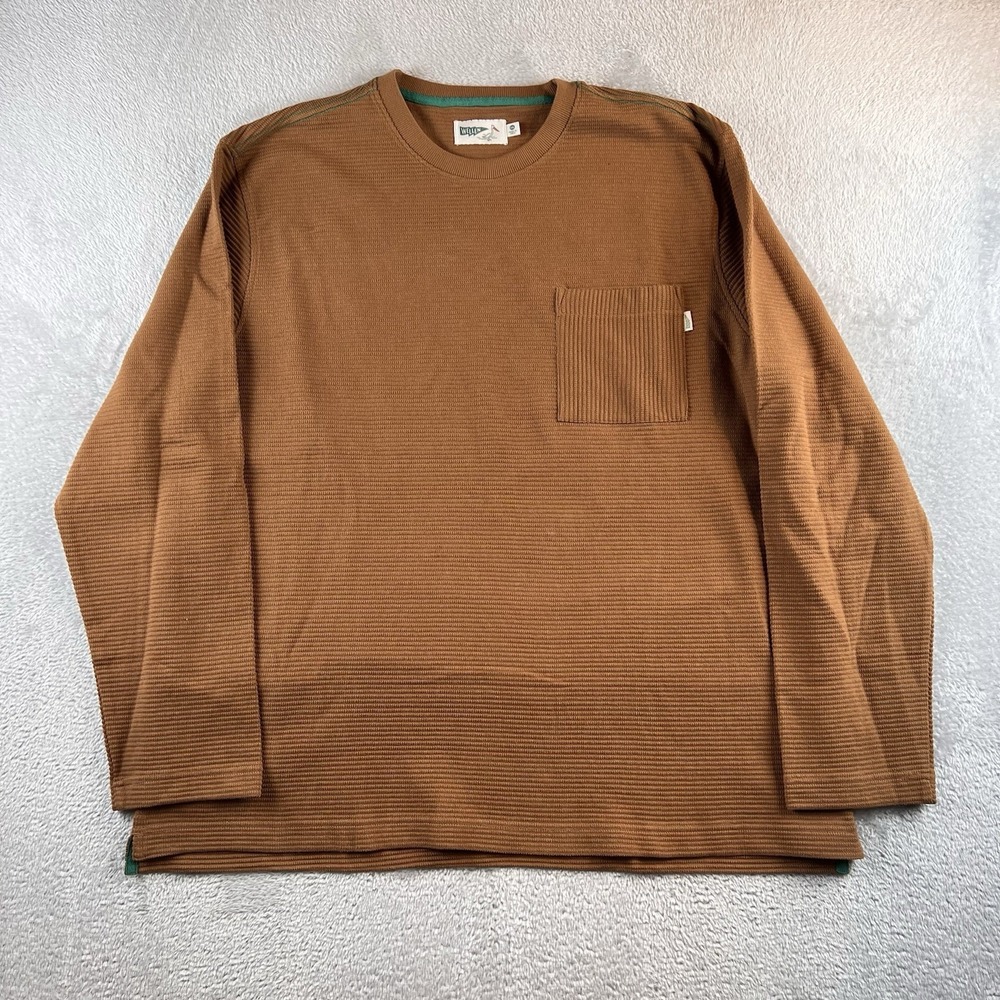 Huckberry Wellen Ripple Beach Lightweight Sweatshirt Mens XXL Grain Minimalist